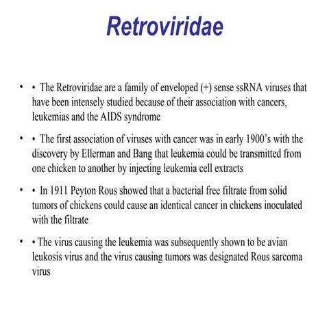 Retroviridae -HIV.ppt presentation power