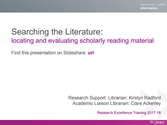Searching the Literature 