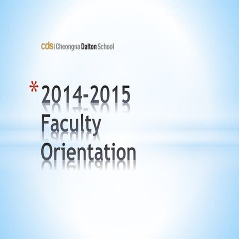 Returning faculty orientation 2014 15