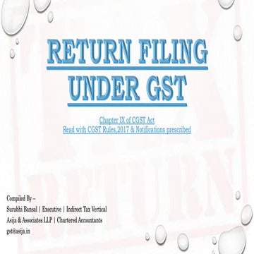 Returns Under GST