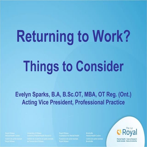 Returning to Work | PPT