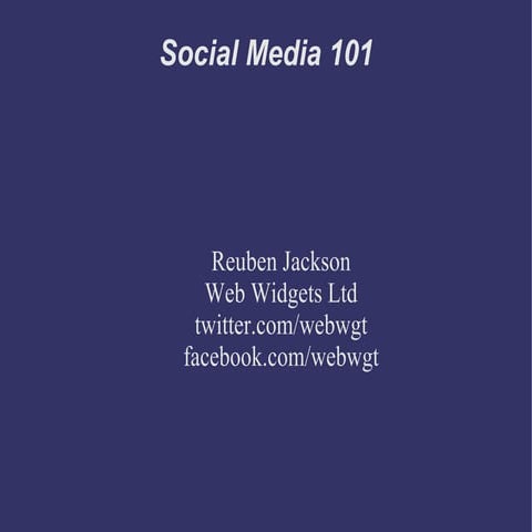 Reuben   social media presentation