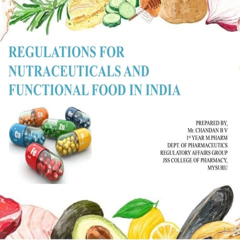 FOOD AND NUTRACEUTICALS REGULATION IN INDIA