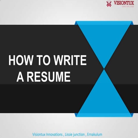 Resume making, Your campaigning for a job is starting here