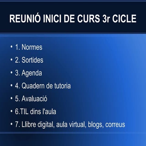 Reunió General 3r cicle 2013-14