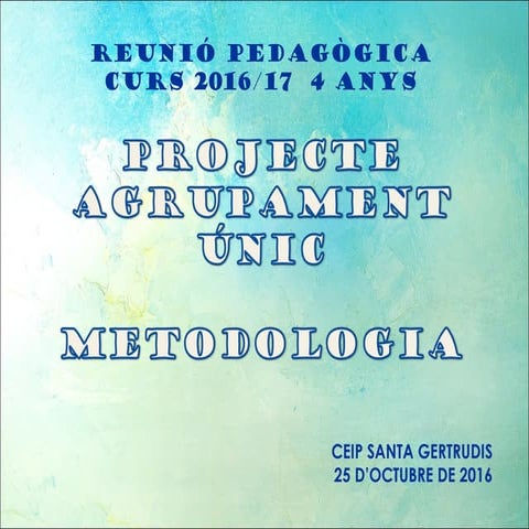 Reunió 1r trimestre 4 anys