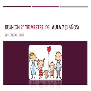 Reunión 2º trimestre  del aula 7 (3 AÑOS)