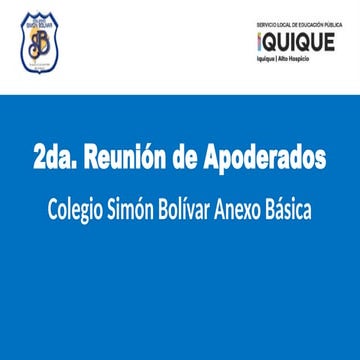 presentacion par auna reunion de apoderados y sus lineamientos