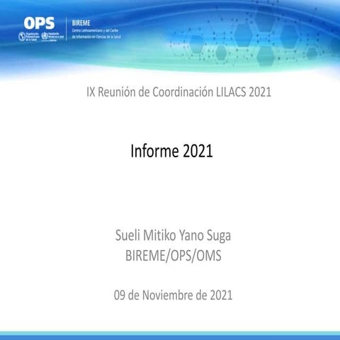 IX Reunión de Coordinación LILACS 2021