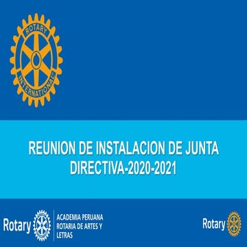 Reunión de instalación de Academia Peruana rotaria de Artes & Letras