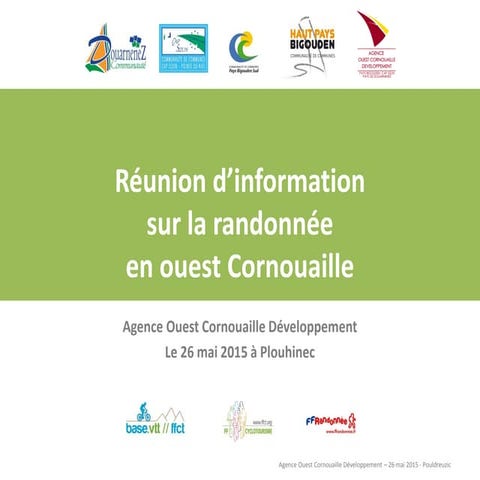 Reunion d'information sur la randonnée en ouest Cornouaille
