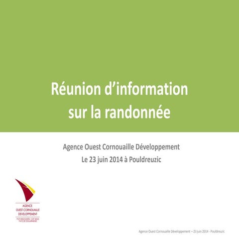 Reunion d'Information sur la randonnée en ouest Cornouaille