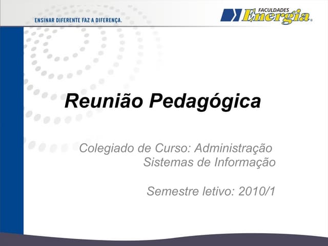 Reunião PedagóGica   Colegiado De C...