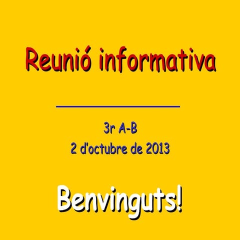 Reunió pares 3r curs 13 14
