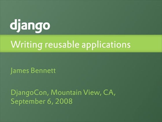 Reusable Apps