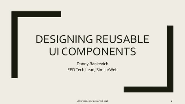 Reusable ui components