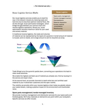 Reuse Logistics
