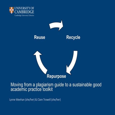 Reuse, Recycle, Repurpose: Moving from a plagiarism guide to a ...