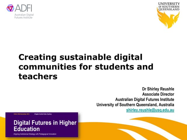 Creating sustainable digital communities for students & teachers 