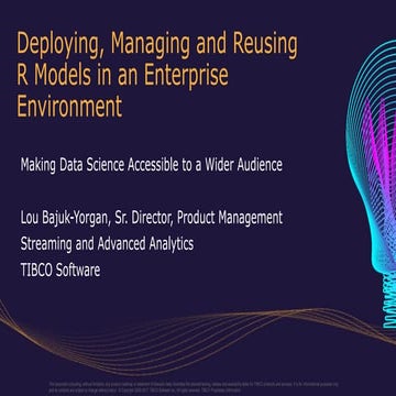 Reusing and Managing  R models in an Enterprise