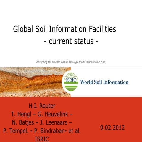 Global Soil Information Facilities - current status - by H. I. Reuter