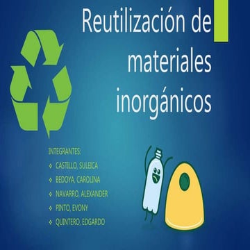 Reutilización de materiales inorgánicos
