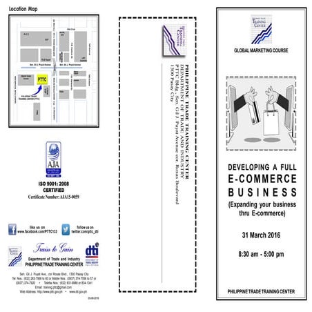 Developing a Full E-Commerce Business (March 31 Training Flyer)