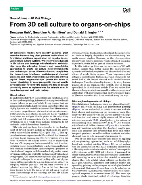 3D cell cultures | PPTX | Biotech and Biomedical Industry | Industries