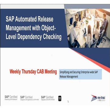 SAP Release Management Auotmation