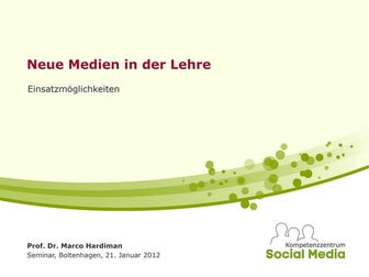 Neue Medien in der Lehre