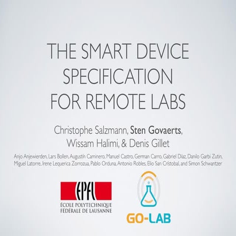 The Smart Device Specification for Remote Labs