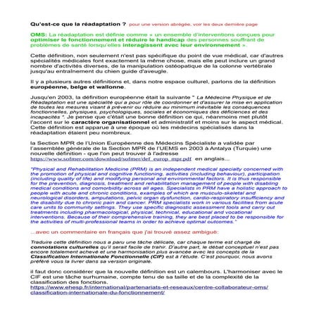 Qu’est-ce que la réadaptation ? Définitions à travers le temps et cultures.