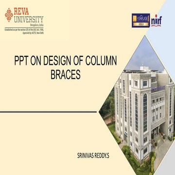 PPT ON DESIGN OF COLUMN BRACES