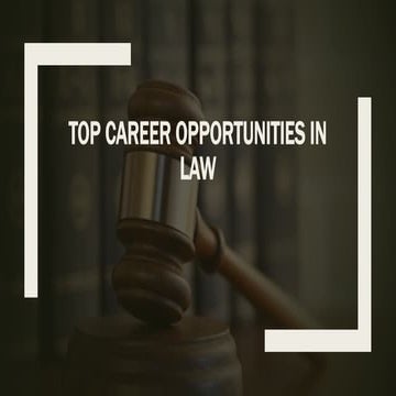 Top Career Opportunities in Law