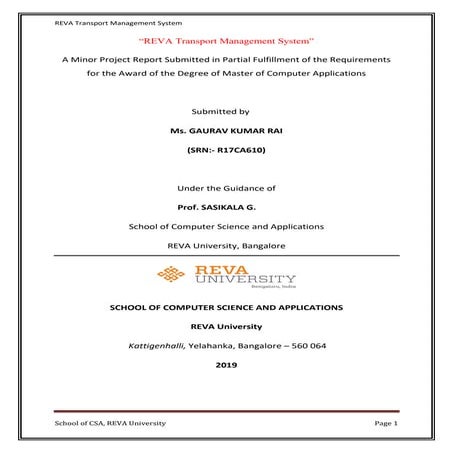 University/College Transport management system Documentation
