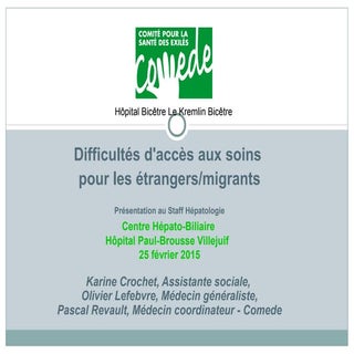 Difficultes d'Accès aux Soins pour ...