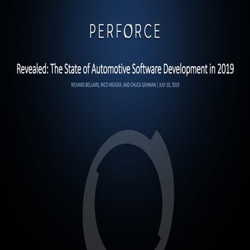 Revealed: The State of Automotive Software Development in 2019