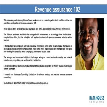 Revenue assurance 102