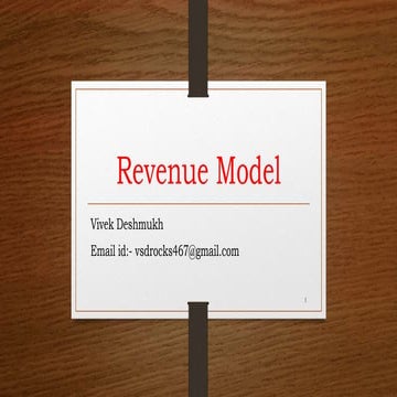 What is Revenue model?