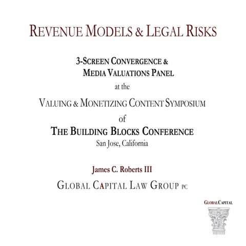 Revenue Models &amp; Legal Risks In 3 Screen Convergence Valuations