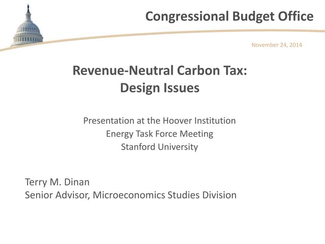 Revenue Neutral Carbon Tax