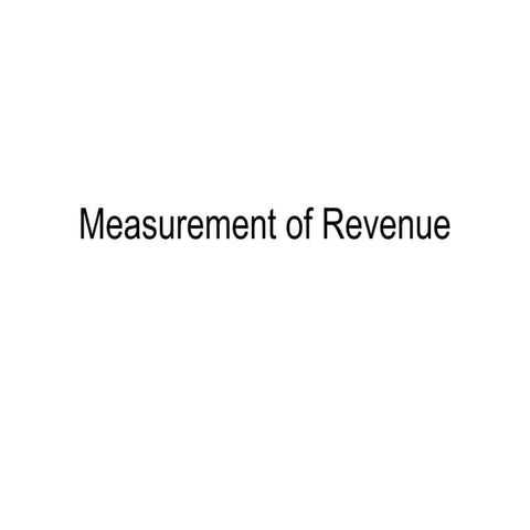 Revenue recognition