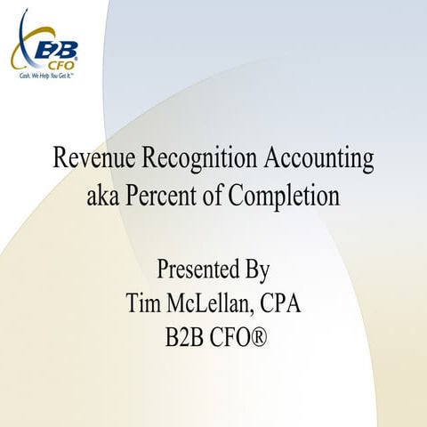 Revenue Recognition Accounting - Tim Mclellan