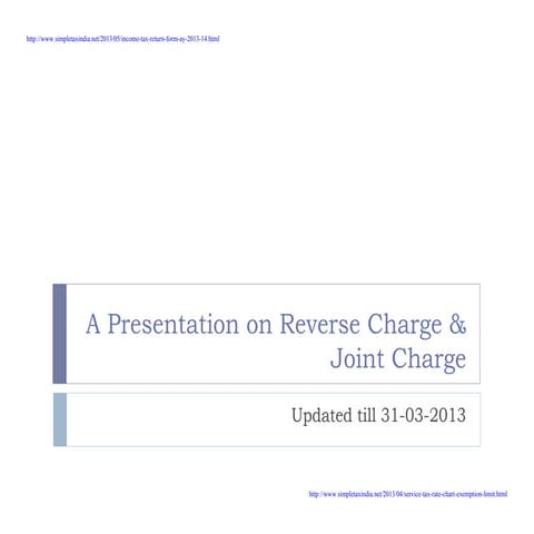 Reverce charge
