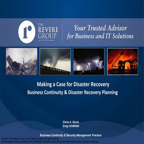 The Revere Group - Making A Case For Disaster Recovery