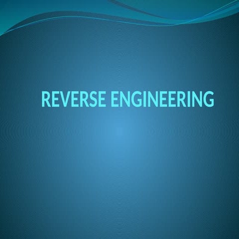 Reverse Engineering for product development.pptx