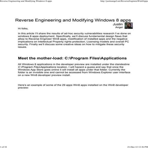 Reverse engineering and modifying windows 8 apps
