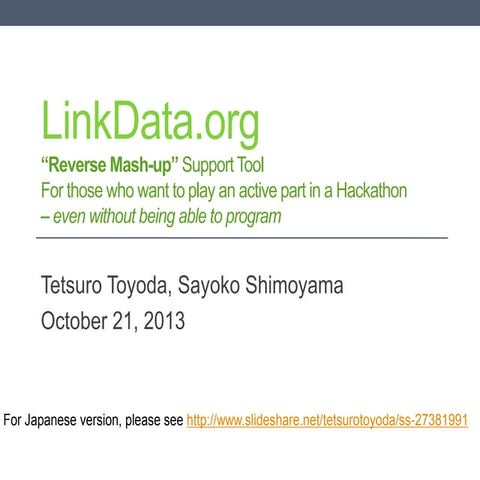 Reverse mashup proposal