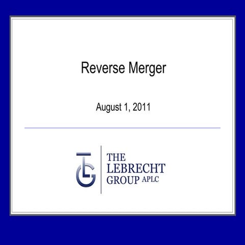 Reverse Merger | PPT