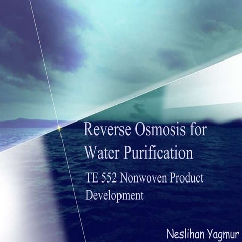 Reverse osmosis for water purification
